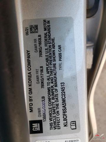 KL8CF6SA5MC224513 2021 CHEVROLET SPARK photo no. 12
