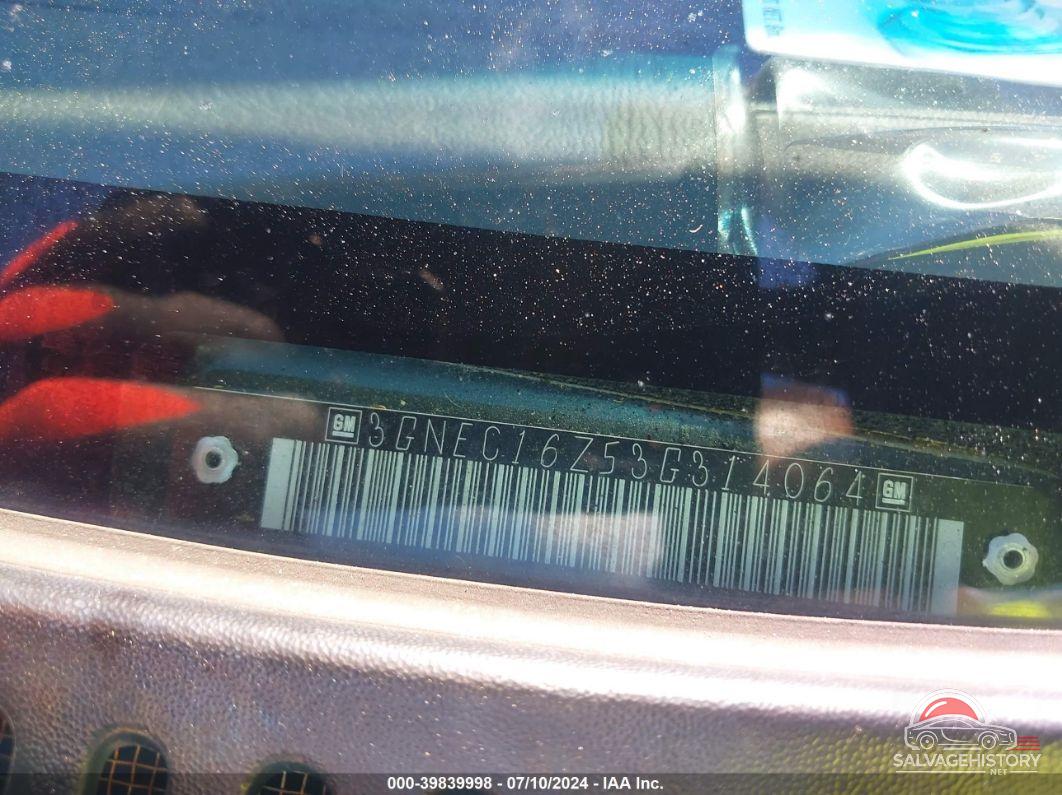 3GNEC16Z53G314064 2003 CHEVROLET SUBURBAN photo no. 9