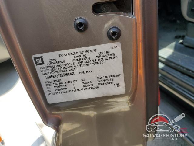 1GNEK13T91J264445 2001 CHEVROLET TAHOE photo no. 13