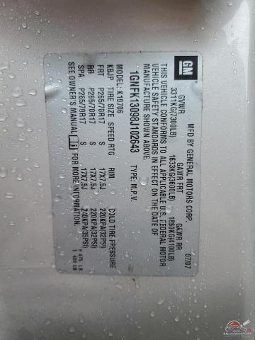 1GNFK13098J102643 2008 CHEVROLET TAHOE photo no. 13