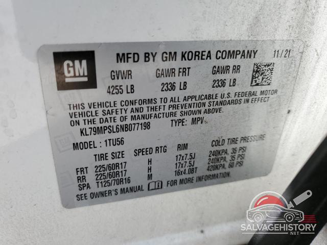 KL79MPSL6NB077198 2022 CHEVROLET TRAILBLZR photo no. 14