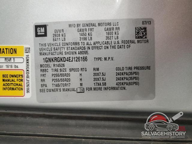 1GNKRGKD4EJ126166 2014 CHEVROLET TRAVERSE photo no. 13