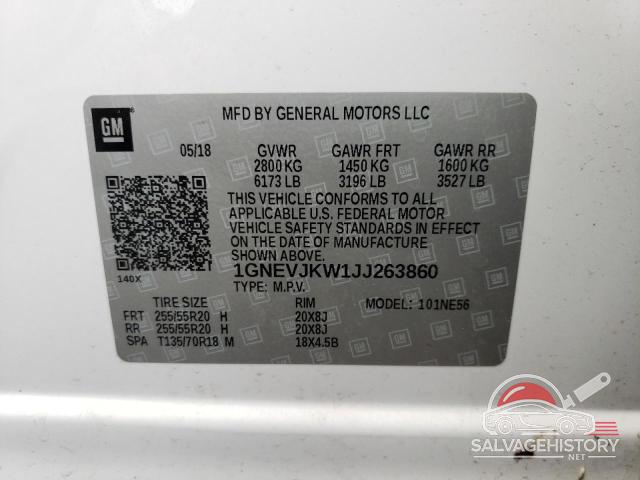 1GNEVJKW1JJ263860 2018 CHEVROLET TRAVERSE photo no. 14
