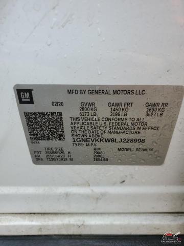 1GNEVKKW8LJ228998 2020 CHEVROLET TRAVERSE photo no. 13