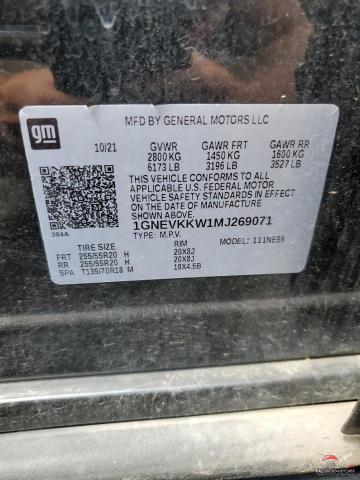 1GNEVKKW1MJ269071 2021 CHEVROLET TRAVERSE photo no. 13