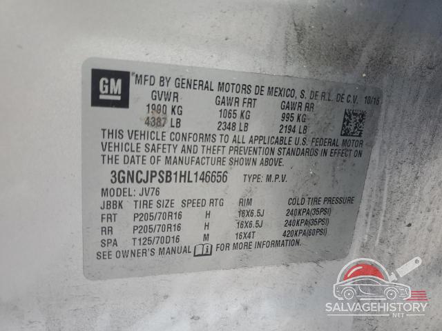 3GNCJPSB1HL146656 2017 CHEVROLET TRAX photo no. 12