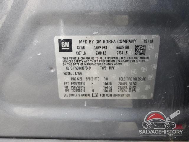 KL7CJPSB8KB876434 2019 CHEVROLET TRAX photo no. 13