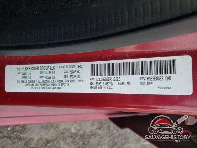 1C3CCBBG2EN118222 2014 CHRYSLER 200 photo no. 12