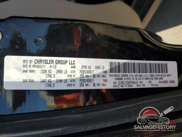 2C4RC1CG8DR780418 2013 CHRYSLER MINIVAN photo no. 13