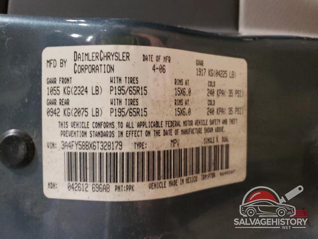 3A4FY58BX6T328179 2006 CHRYSLER PT CRUISER photo no. 12