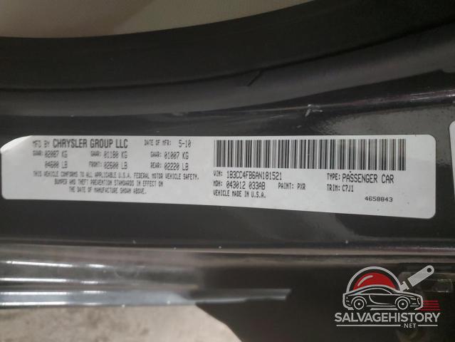 1B3CC4FB6AN181521 2010 DODGE AVENGER photo no. 12