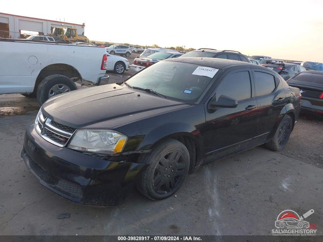 1C3CDZAB8CN323309 2012 DODGE AVENGER photo no. 2