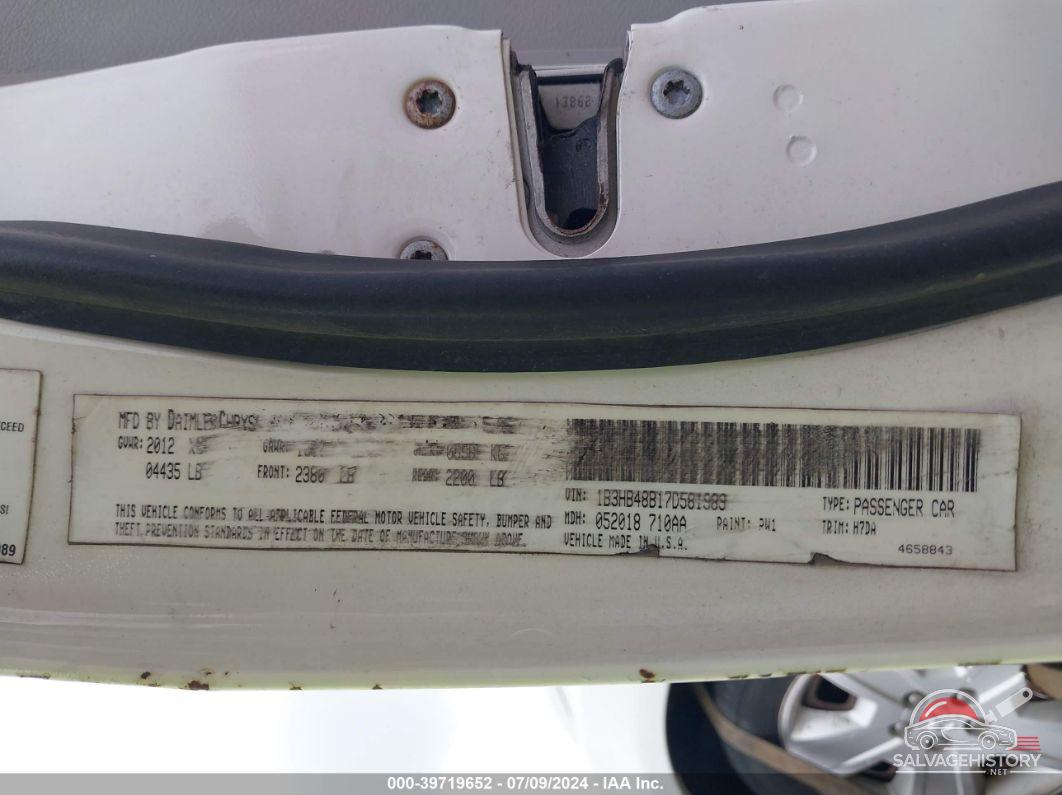 1B3HB48B17D581989 2007 DODGE CALIBER photo no. 9