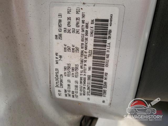 1B7GL2AN71S119066 2001 DODGE DAKOTA photo no. 12