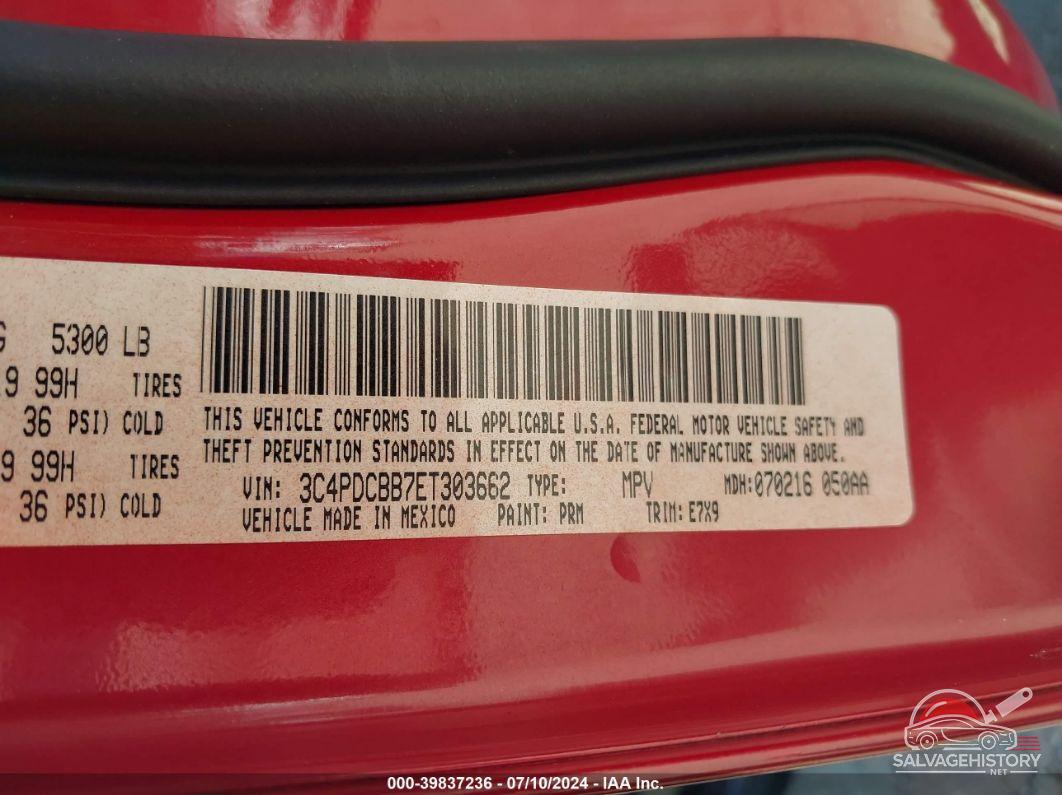 3C4PDCBB7ET303662 2014 DODGE JOURNEY photo no. 9