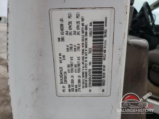 1D7HA16N54J274759 2004 DODGE RAM 1500 photo no. 12