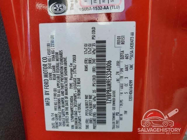 1ZVBP8AM9E5334006 2014 FORD ALL Models photo no. 12