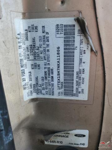 1FTEX15H7NKA11806 1992 FORD All Models photo no. 12