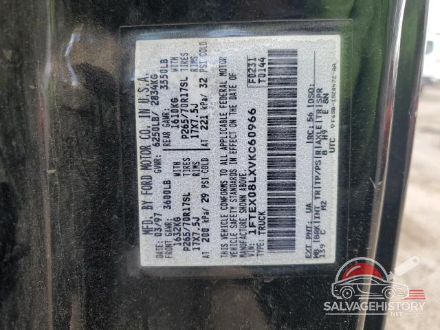 1FTEX08LXVKC60966 1997 FORD All Models photo no. 12