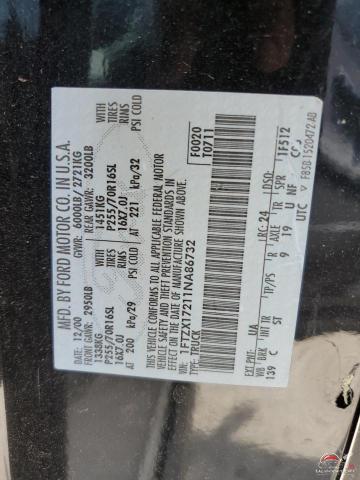 1FTZX17211NA86732 2001 FORD All Models photo no. 12
