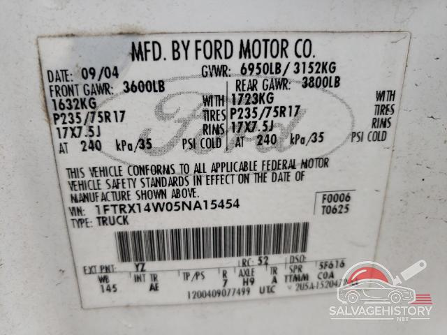 1FTRX14W05NA15454 2005 FORD All Models photo no. 12