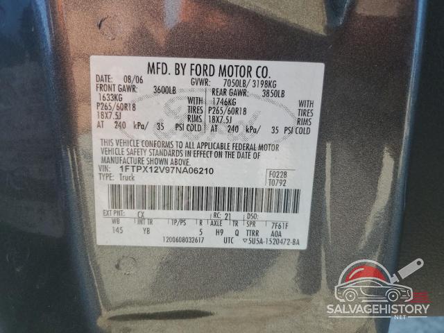 1FTPX12V97NA06210 2007 FORD All Models photo no. 13