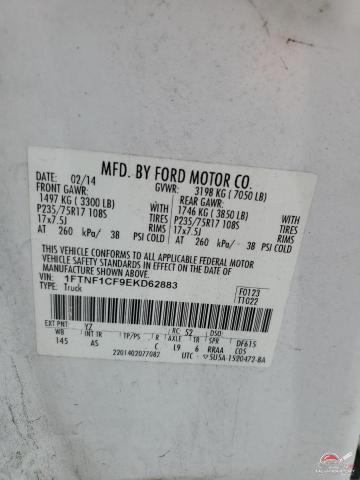 1FTNF1CF9EKD62883 2014 FORD All Models photo no. 12