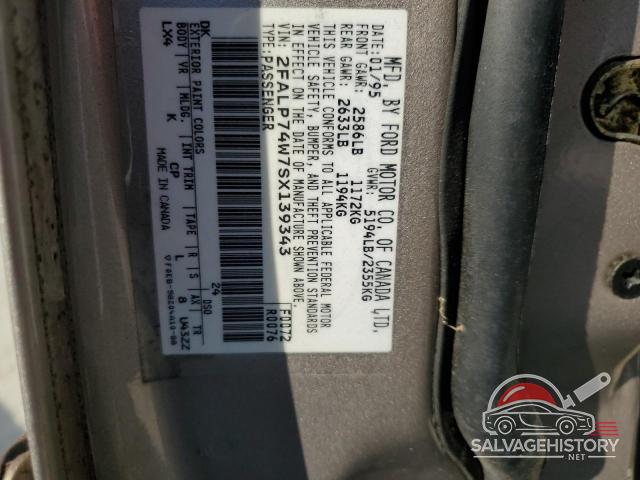 2FALP74W7SX139343 1995 FORD CROWN VIC photo no. 12