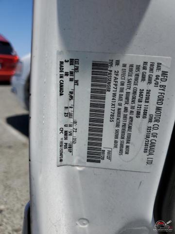 2FAFP71W41X177855 2001 FORD CROWN VIC photo no. 12