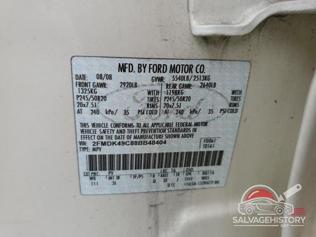 2FMDK49C88BB48404 2008 FORD EDGE photo no. 13
