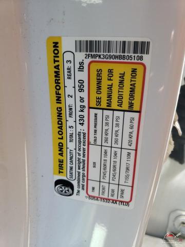 2FMPK3G90HBB05108 2017 FORD EDGE photo no. 13