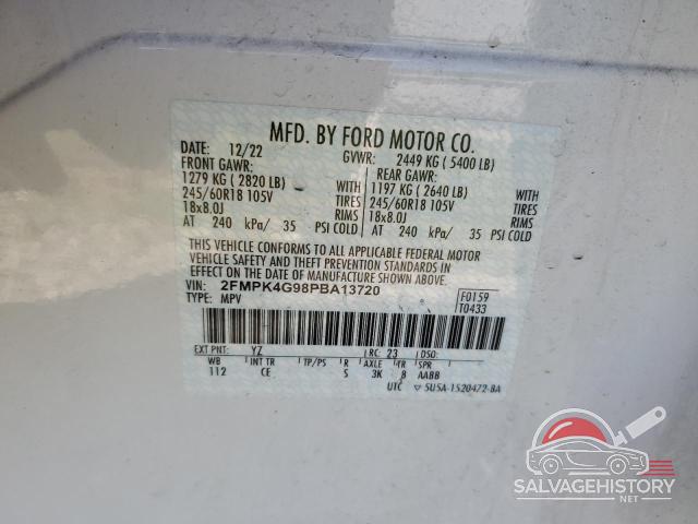 2FMPK4G98PBA13720 2023 FORD EDGE photo no. 14