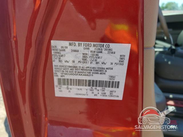 1FMCU0DG7AKA68211 2010 FORD ESCAPE photo no. 13