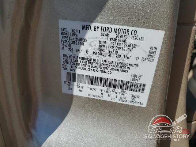 1FMCU0DGXBKC08852 2011 FORD ESCAPE photo no. 13