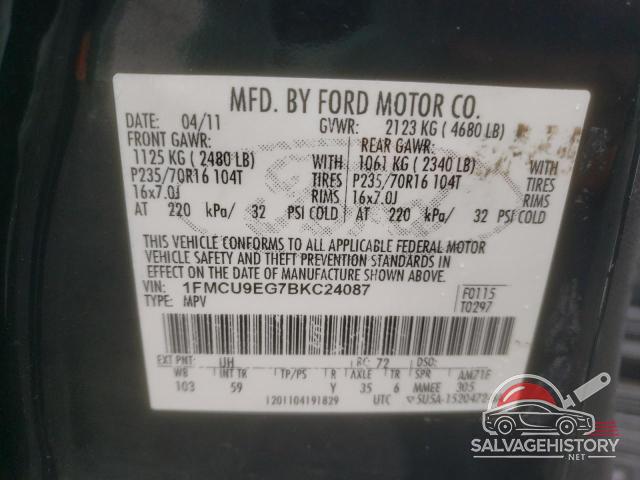 1FMCU9EG7BKC24087 2011 FORD ESCAPE photo no. 13
