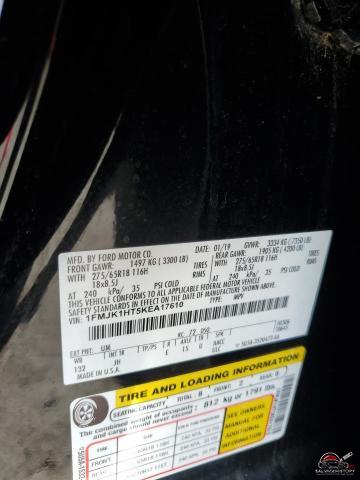 1FMJK1HT5KEA17610 2019 FORD EXPEDITION photo no. 12