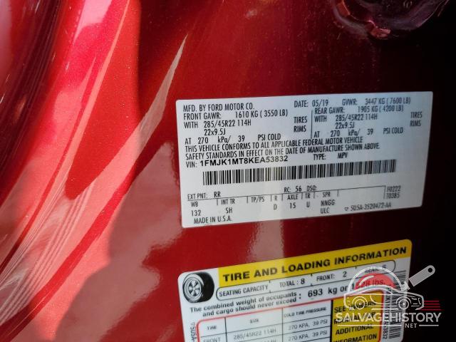 1FMJK1MT8KEA53832 2019 FORD EXPEDITION photo no. 12