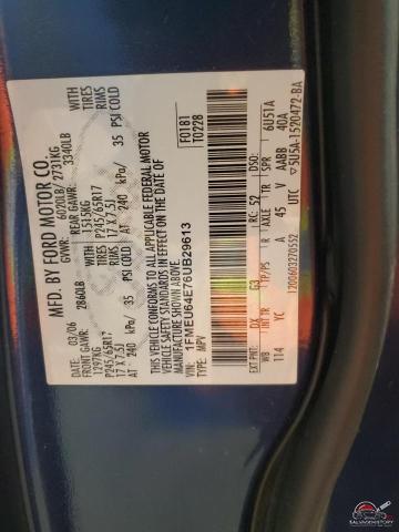 1FMEU64E76UB29613 2006 FORD EXPLORER photo no. 14