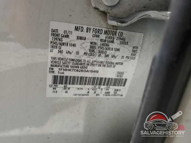 1FMHK7D82BGA15465 2011 FORD EXPLORER photo no. 12