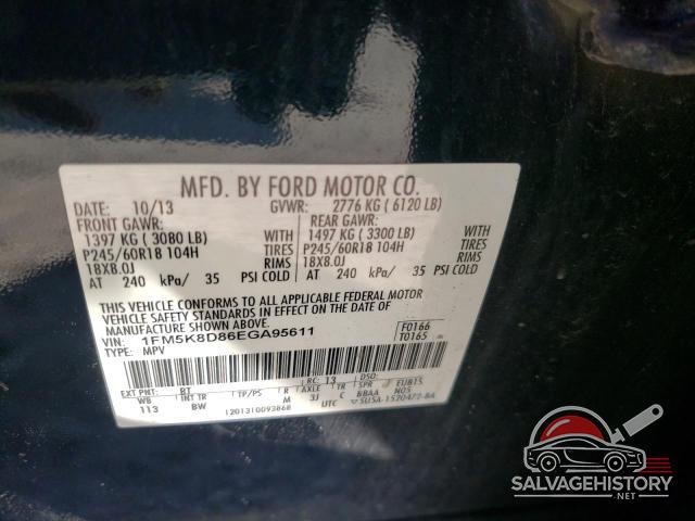 1FM5K8D86EGA95611 2014 FORD EXPLORER photo no. 13