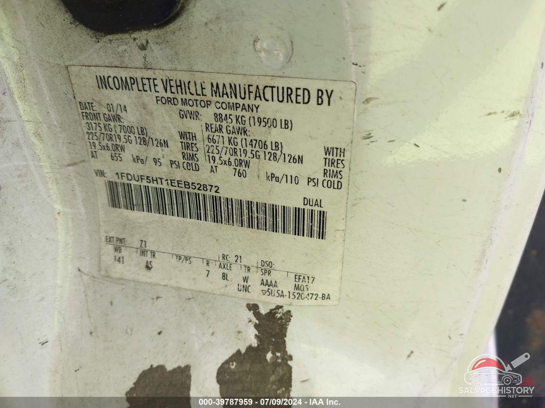 1FDUF5HT1EEB52872 2014 FORD F-550 CHASSIS photo no. 8
