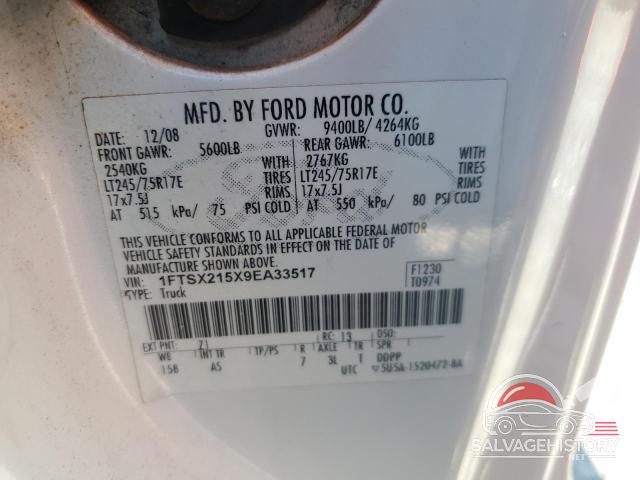 1FTSX215X9EA33517 2009 FORD F250 photo no. 12