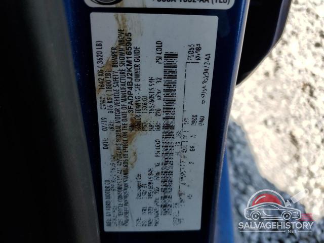3FADP4BJ2KM165905 2019 FORD FIESTA photo no. 12