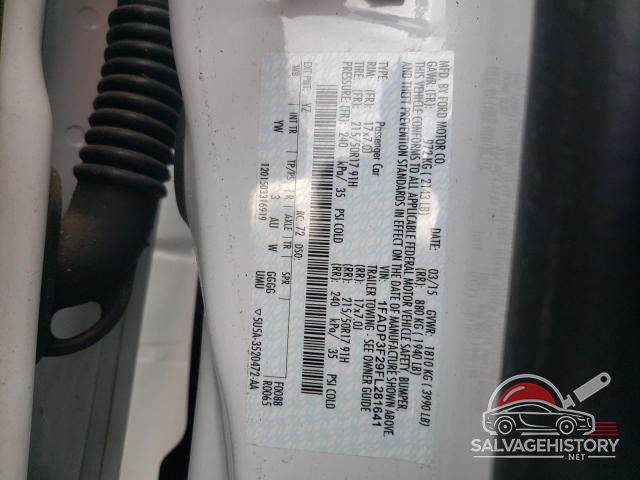 1FADP3F29FL281641 2015 FORD FOCUS photo no. 12