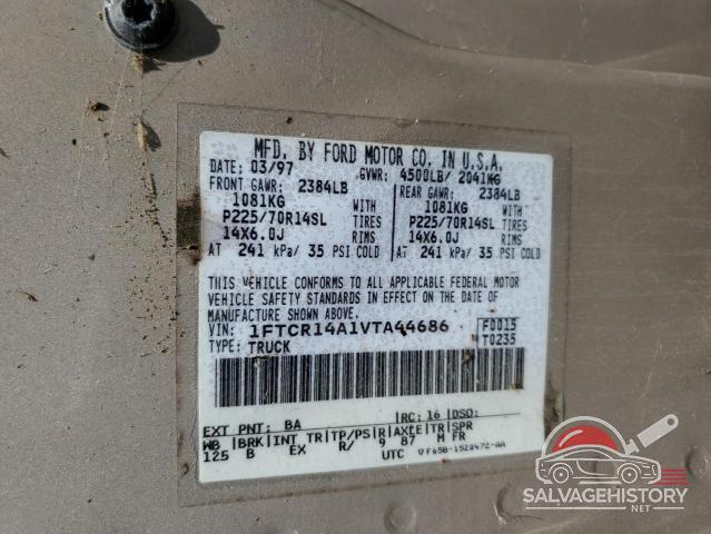 1FTCR14A1VTA44686 1997 FORD RANGER photo no. 12