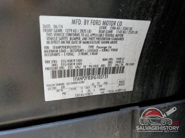 1FAHP2F83FG102731 2015 FORD TAURUS photo no. 12