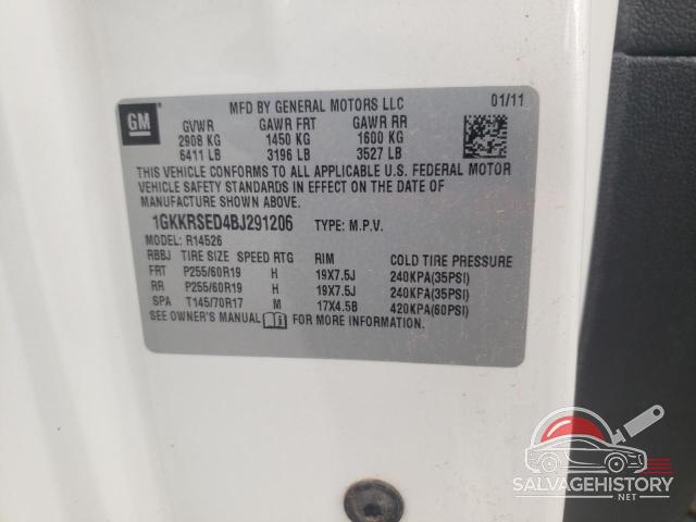 1GKKRSED4BJ291206 2011 GMC ACADIA photo no. 13