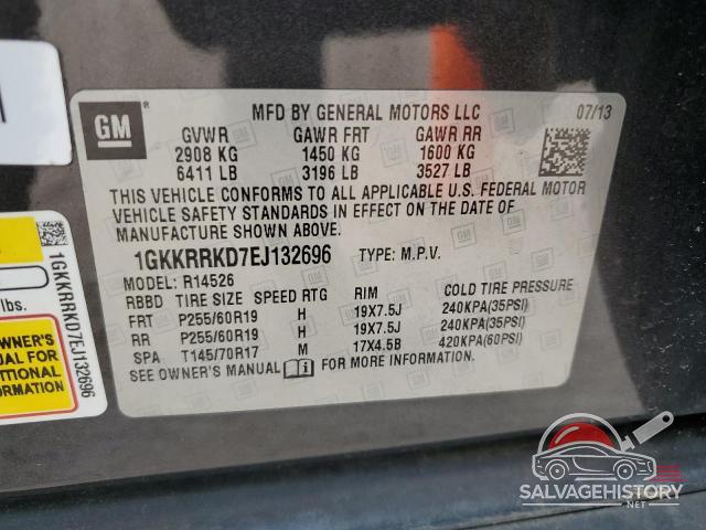 1GKKRRKD7EJ132696 2014 GMC ACADIA photo no. 13