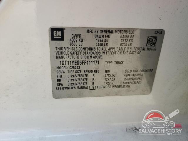 1GT11YEG5FF111171 2015 GMC SIERRA photo no. 13