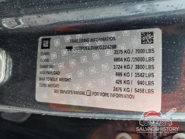 3GTP9EEDXKG224288 2019 GMC SIERRA photo no. 13